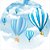 Painel Redondo Tecido Sublimado 3D  Balões meninos WRD-3085 - Imagem 1