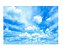 Fundo Fotográfico Tecido Sublimado Newborn 3D Nuvens Céu 2,20x1,50 WFF-625 - Imagem 1