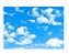 Fundo Fotográfico Tecido Sublimado Newborn 3D Nuvens Céu 2,20x1,50 WFF-627 - Imagem 2