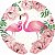 Painel Redondo Tecido Sublimado 3D Flamingo WRD-1760 - Imagem 1