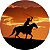 Painel Redondo Tecido Sublimado 3D Cavalo Country WRD-2386 - Imagem 1