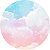 Painel Redondo Tecido Sublimado 3D Chuva de Amor, Nuvens e Arco íris WRD-4516 - Imagem 1
