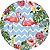 Painel Redondo Tecido Sublimado 3D Flamingo WRD-2669 - Imagem 1