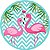 Painel Redondo Tecido Sublimado 3D Flamingo WRD-2671 - Imagem 1