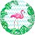 Painel Redondo Tecido Sublimado 3D Flamingo WRD-4363 - Imagem 1