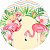 Painel Redondo Tecido Sublimado 3D Flamingo WRD-4365 - Imagem 1