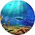 Painel Redondo Tecido Sublimado 3D Fundo do Mar WRD-330 - Imagem 1