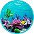 Painel Redondo Tecido Sublimado 3D Fundo do Mar WRD-3959 - Imagem 1