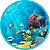 Painel Redondo Tecido Sublimado 3D Fundo do Mar WRD-3961 - Imagem 1