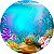 Painel Redondo Tecido Sublimado 3D Fundo do Mar WRD-684 - Imagem 1