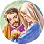 Painel Redondo Tecido Sublimado 3D Religioso Maria e Jesus WRD-4539 - Imagem 1
