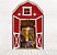Painel Casinha Tecido Sublimado 3D Celeiro Vermelho 1,55 x 2,45 WCA-013 - Imagem 1