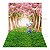 Fundo fotográfico Tecido Sublimado Newborn 3D Jardim Ipê rosa 1,50X2,20 WFF-699 - Imagem 2