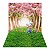 Fundo fotográfico Tecido Sublimado Newborn 3D Jardim Ipê rosa 1,50X2,20 WFF-699 - Imagem 1