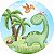 Painel Redondo Tecido Sublimado 3D Dino Baby WRD-4872 - Imagem 1