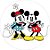 Painel Redondo Tecido Sublimado 3D Mickey e Minnie WRD-5023 - Imagem 1