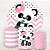 Painel Redondo e Capas Tecido Sublimado Panda Rosa WKPC-790 - Imagem 1