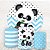 Painel Redondo e Capas Tecido Sublimado Panda Azul WKPC-791 - Imagem 1