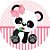Painel Redondo Tecido Sublimado 3D Panda Rosa WRD-5217 - Imagem 1
