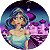 Painel Redondo Tecido Sublimado 3D Princesa Jasmine WRD-5468 - Imagem 1
