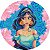Painel Redondo Tecido Sublimado 3D Princesa Jasmine WRD-5471 - Imagem 1