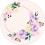 Painel Redondo Tecido Sublimado 3D Floral WRD-5650 - Imagem 1
