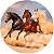 Painel Redondo Tecido Sublimado 3D Cavalos Country WRD-5869 - Imagem 1