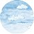 Painel Redondo Tecido Sublimado 3D Nuvens WRD-5848 - Imagem 1