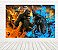 Painel Retangular Tecido Sublimado 3D Godzilla vs Kong WRT-5391 - Imagem 1