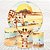 Painel Redondo e Capas Tecido Sublimado Girafa WKPC-1496 - Imagem 1