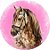 Painel Redondo Tecido Sublimado 3D Cavalos Country WRD-6085 - Imagem 1