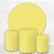 Painel Redondo e Capas Tecido Liso Amarelo BB WKPC-1771 - Imagem 1