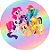 Painel Redondo Tecido Sublimado 3D My Little Pony WRD-6204 - Imagem 1