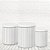 Trio Capas De Cilindro Tecido Sublimado 3D Ripado Branco WCC-972 - Imagem 1