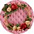 Painel Redondo Tecido Sublimado 3D Floral WRD-6526 - Imagem 1