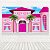 Painel Retangular Tecido Sublimado 3D Casa Rosa Barbiecore WRT-6595 - Imagem 1