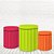 Trio Capas De Cilindro Tecido Sublimado 3D Ripado verde, rosa e laranja WCC-1109 - Imagem 1