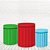 Trio Capas De Cilindro Tecido Sublimado 3D Ripado vermelho, verde e azul WCC-1103 - Imagem 1