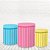 Trio Capas De Cilindro Tecido Sublimado 3D Ripado rosa, azul e amarelo WCC-1102 - Imagem 1
