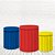 Trio Capas De Cilindro Tecido Sublimado 3D Ripado vermelho, azul e amarelo WCC-1100 - Imagem 1