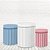Trio Capas De Cilindro Tecido Sublimado 3D Ripado Branco, azul e rosa WCC-1099 - Imagem 1