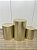 Trio Capas De Cilindro Tecido 3D Metalizado Dourado WCC-20003 - Imagem 2