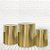 Trio Capas De Cilindro Tecido 3D Metalizado Dourado WCC-20003 - Imagem 1