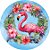 Painel Redondo Tecido Sublimado 3D Flamingo WRD-6810 - Imagem 1