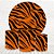 Painel Redondo e Capas Tecido Sublimado 3D Animal Print Estampa Tigre WKPC-2817 - Imagem 1