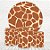 Painel Redondo e Capas Tecido Sublimado 3D Animal Print Estampa Girafa WKPC-2808 - Imagem 1