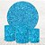 Painel Redondo e Capas Tecido Sublimado 3D Efeito Glitter Azul WKPC-2792 - Imagem 1