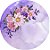 Painel Redondo Tecido Sublimado 3D Floral WRD-6849 - Imagem 1