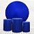 Painel Redondo e Capas Tecido Sublimado 3D Metalizado Azul Bic WKPC-20014 - Imagem 1