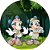 Painel Redondo Tecido Sublimado 3D Mickey e Minnie WRD-6866 - Imagem 1